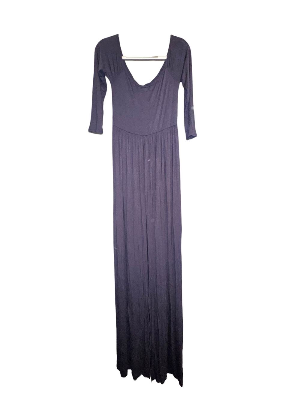 Mother bee Maternity Navy Blue Dress Large Open Front